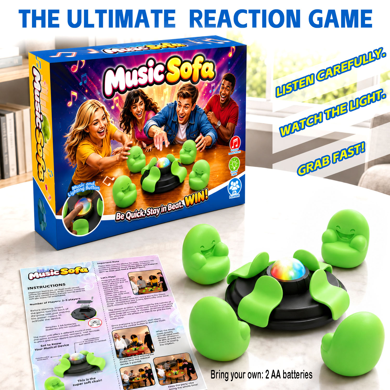 Quick Games Party - Cadeira Musical Infantil: Jogo de Pegar