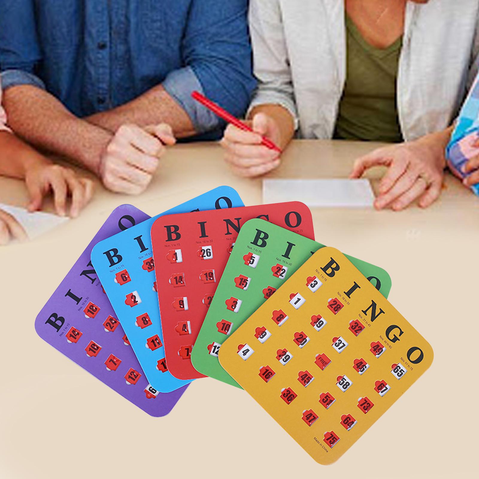 Party Games For Large Groups - 5 peças grande impressão bingo papelão
